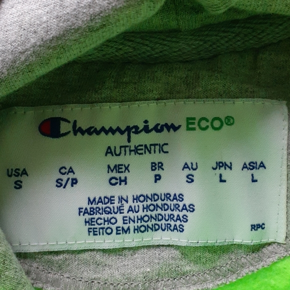NWOT Champion Lime Green  Hoodie - Picture 4 of 5